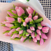 Нежный образ - букет из розовых тюльпанов  3
